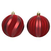 Díszített műanyag csecsebecse  8 cm piros  021291
