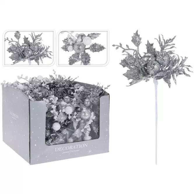 Virág dróton 20 cm ezüst 2AS ABJ403050