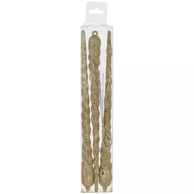 Jégcsap 23 cm (3drb.) gold CAA734100