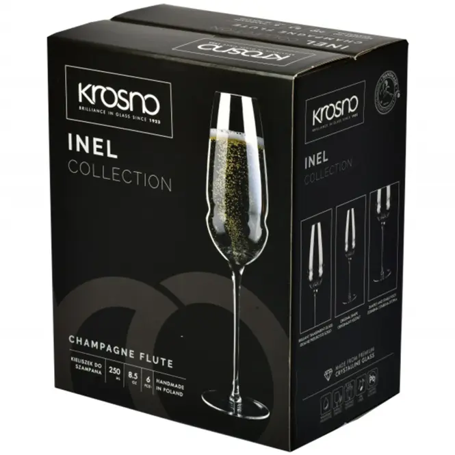 Pohár pezsgőre Inel Krosno 250 ml 6 db