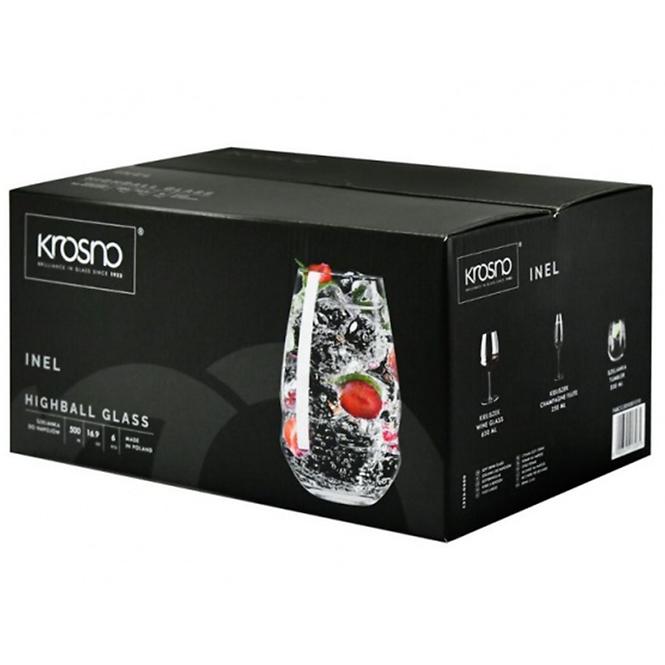 Pohár italokhoz Inel Krosno 500 ml 6 db