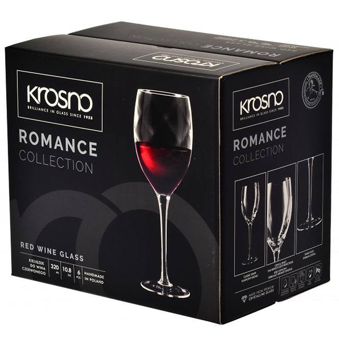 Pohár  vörös borra Romance Krosno 320ml 6 db