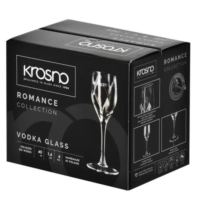 Pohár vodkára Romance Krosno 40 ml 6 db,3