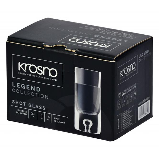 Pohár vodkára Legend Krosno 30 ml 6 db