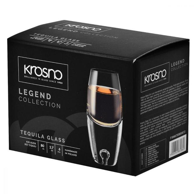 Pohár na tequilu Legend Krosno 80 ml 6 db