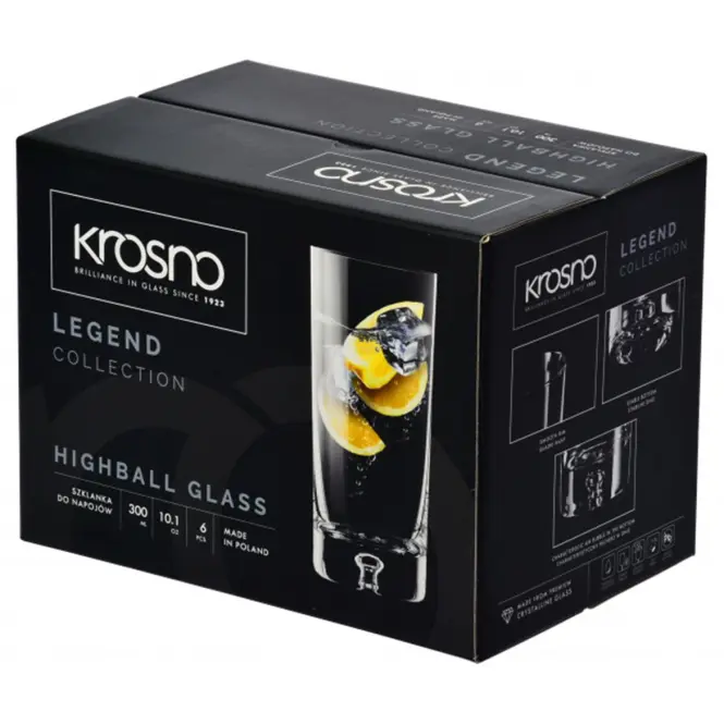 Pohár italokhoz Legend Krosno 300 ml 6 db