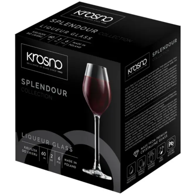 Pohár likőrre Splendour Krosno 60 ml 6 db