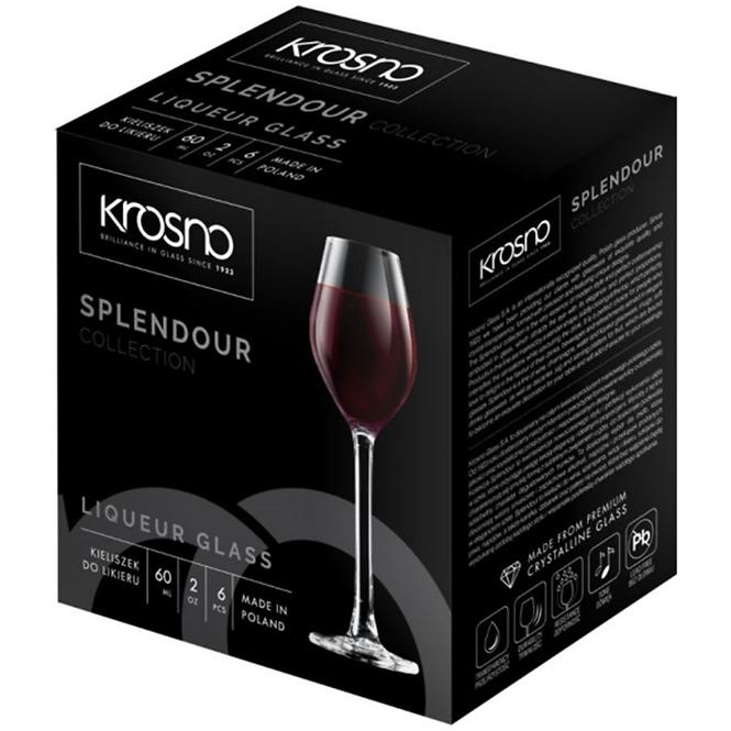 Pohár likőrre Splendour Krosno 60 ml 6 db
