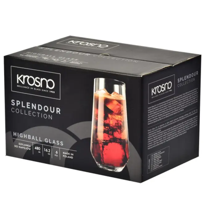 Pohár italokhoz Splendour Krosno 480 ml 6 db,3