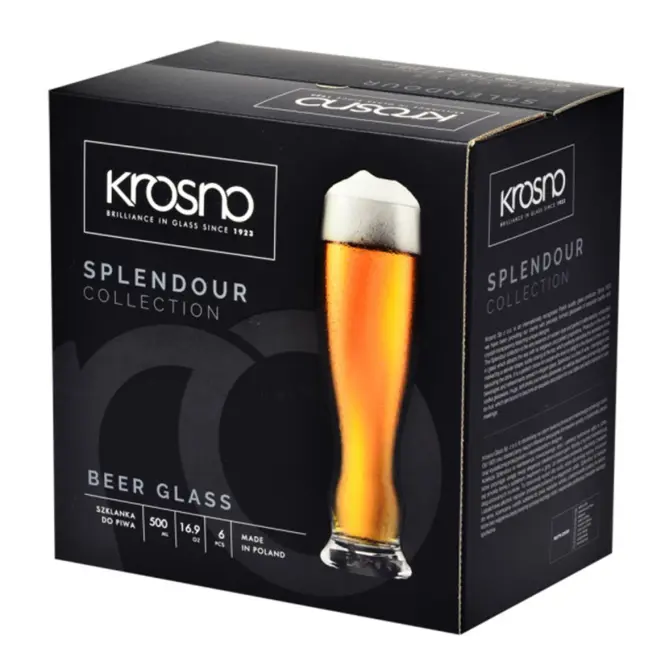 Pohár sörre Splendour Krosno 500 ml 6 db,4