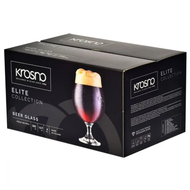 Pohár sörre Elite Krosno 500 ml 6 db