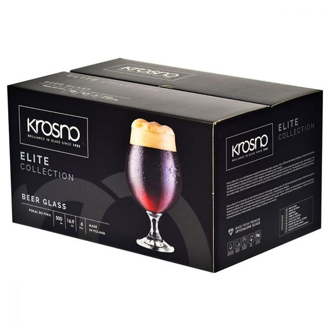Pohár sörre Elite Krosno 500 ml 6 db