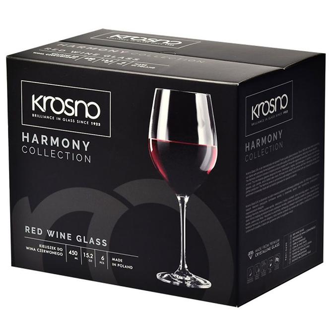 Pohár  vörös borra Harmony Krosno 450 ml 6 db