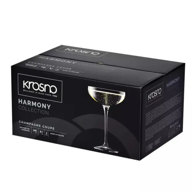 Pohár na šampanské Harmony Krosno 240 ml 6 db