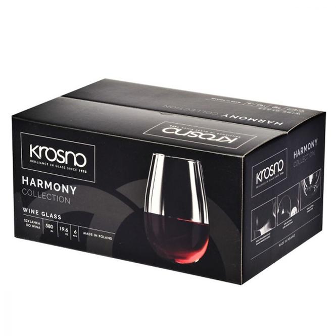 Pohár  borra Harmony Krosno 580 ml 6 db