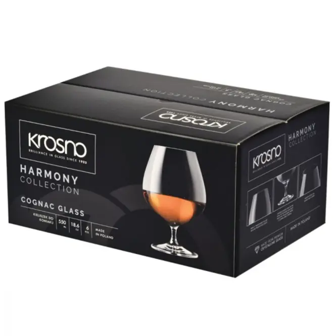 Pohár  konyakra Harmony Krosno 550 ml 6 db