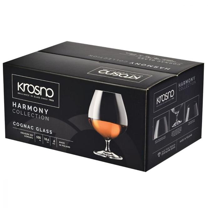 Pohár  konyakra Harmony Krosno 550 ml 6 db