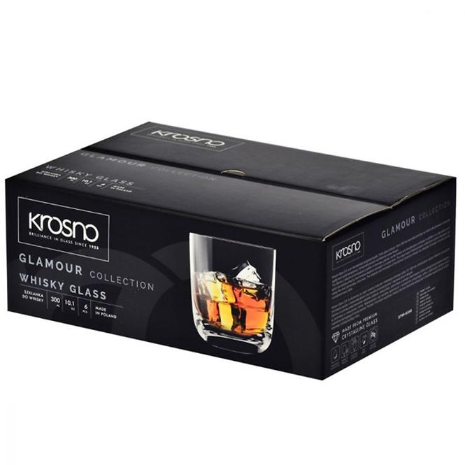 Pohár  whiskyre Glamour Krosno 300 ml 6 db