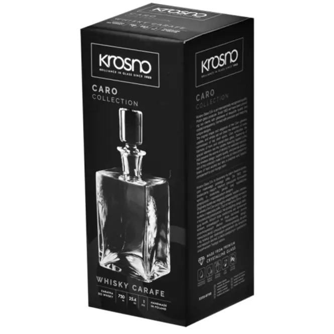 Karaffa  whiskyre Caro Krosno 750 ml 1 db,3