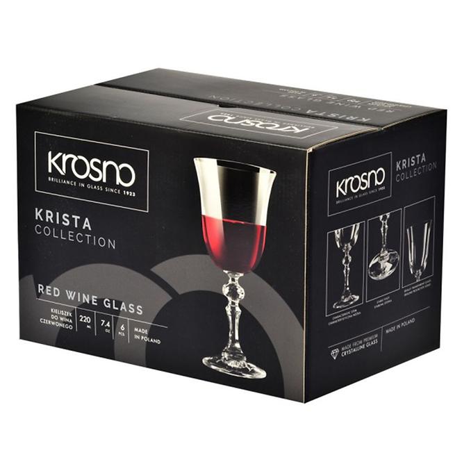 Pohár  vörös borra Krista Krosno 220 ml 6 db