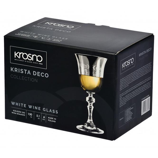 Pohár   fehér borra Krista Deco Krosno 155 ml 6 db