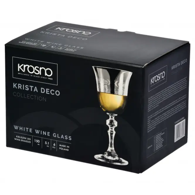 Pohár   fehér borra Krista Deco Krosno 155 ml 6 db,3