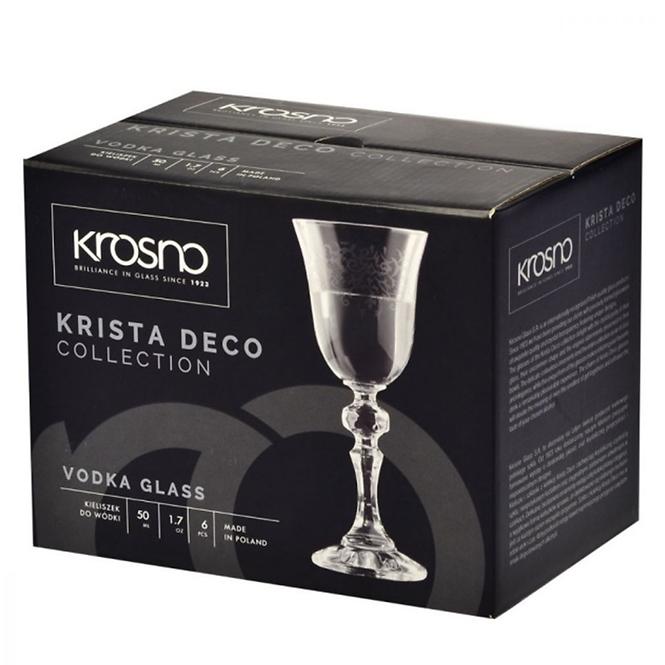 Pohár vodkára Krista Deco Krosno 50 ml 6 db
