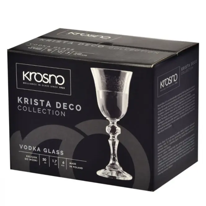 Pohár vodkára Krista Deco Krosno 50 ml 6 db,3