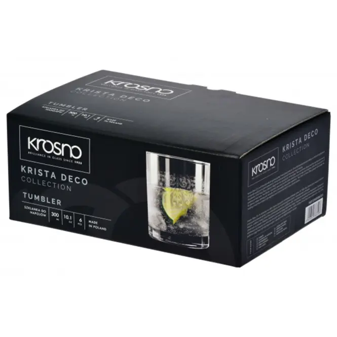 Pohár italokhoz Krista Deco Krosno 300 ml 6 db