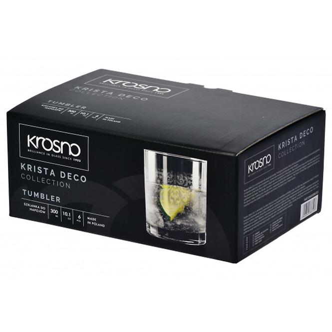 Pohár italokhoz Krista Deco Krosno 300 ml 6 db