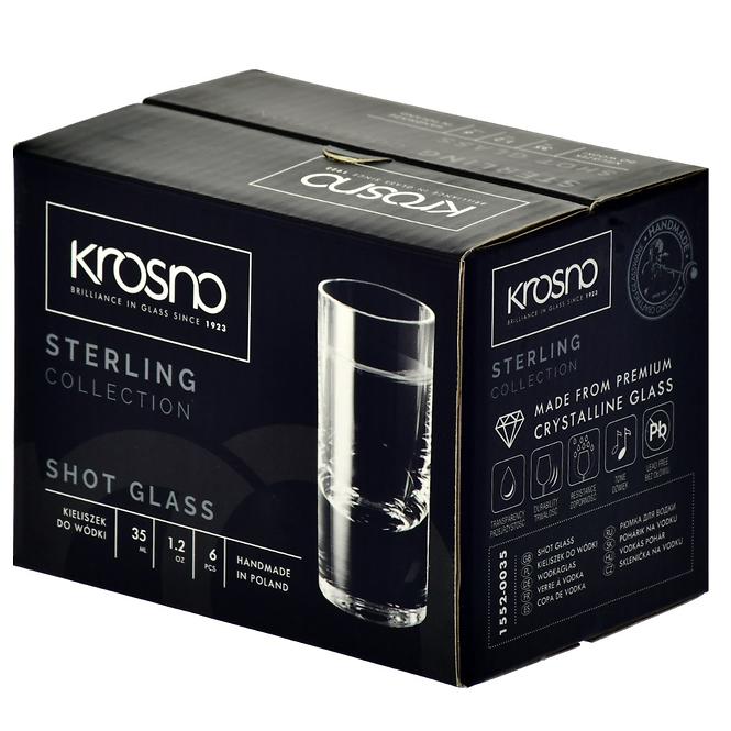 Pohár vodkára Sterling Krosno 35ml 6 db