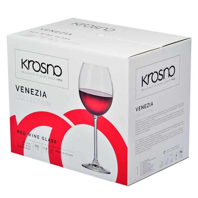 Pohár  vörös borra Venezia Krosno 350 ml 6 db