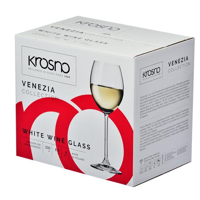 Pohár   fehér borra Venezia Krosno 250 ml 6 db