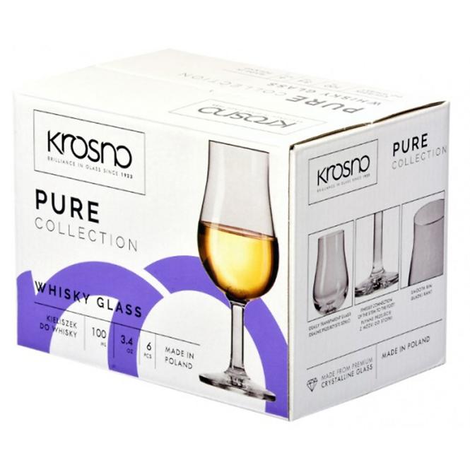 Pohár  whiskyre Pure Krosno 100 ml 6 db