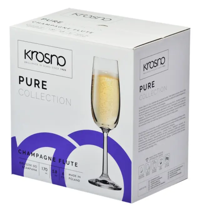 Pohár  pezsgőre Pure Krosno 170 ml 6 db,3