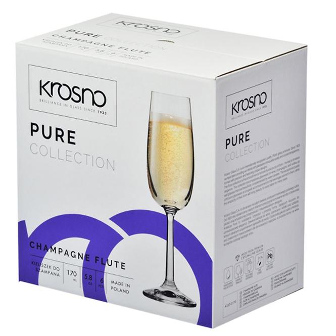 Pohár  pezsgőre Pure Krosno 170 ml 6 db,3