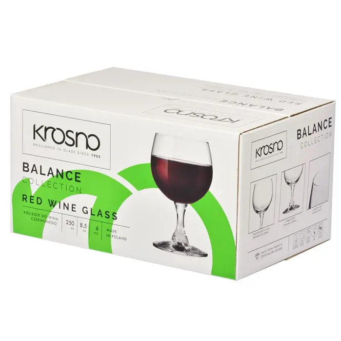 Pohár vörösborra Balance Krosno 250 ml 6 db,3