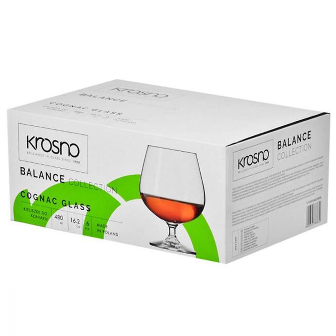 Pohár konyakra Balance Krosno 480 ml 6 db,3
