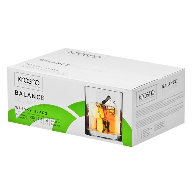 Pohár  whiskyre Balance Krosno 220 ml 6 db