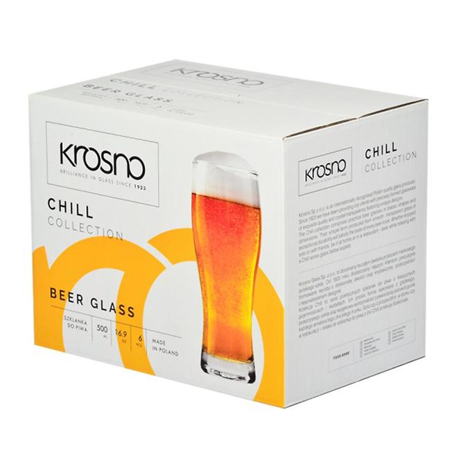 Pohár sörre Chill Krosno 500 ml 6 db,3