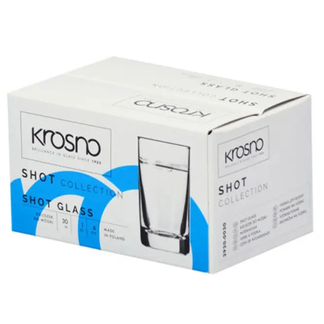 Pohár vodkára Shot Krosno 30 ml 6 db
