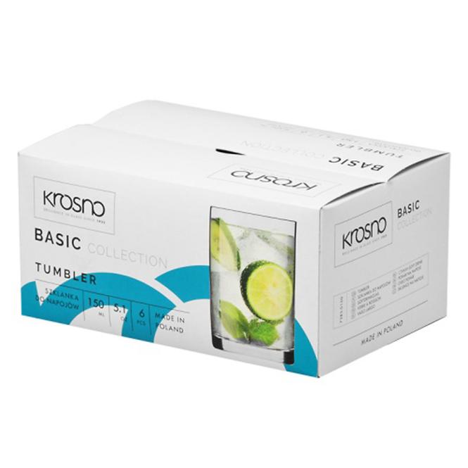 Pohár italokhoz Basic Krosno 150 ml 6 db,3