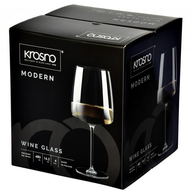 Pohár  borra Modern Krosno 480 ml 4 db