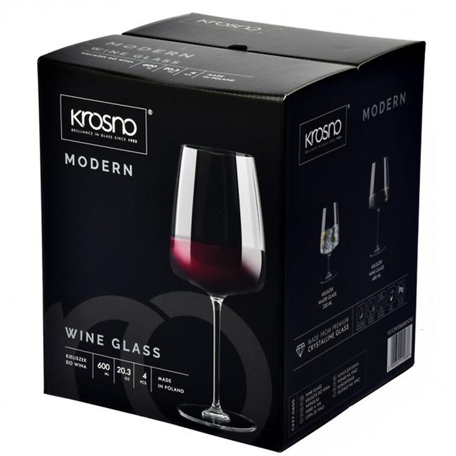 Pohár  borra Modern Krosno 600 ml 4 db