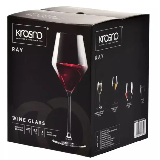 Pohár Ray Krosno 375 ml 4 db,3