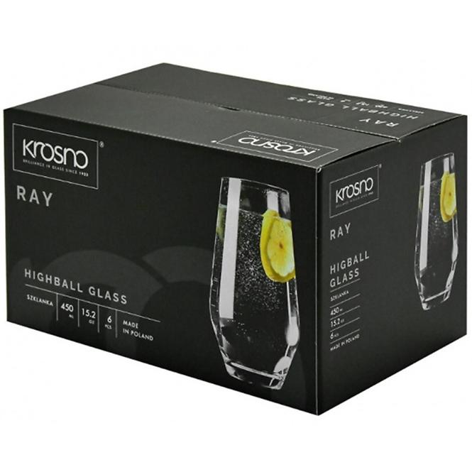 Pohár Ray Krosno 450 ml 6 db,4
