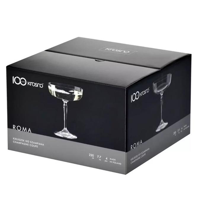 Pohár  pezsgőre Coupe Roma Krosno 230 ml 4 db