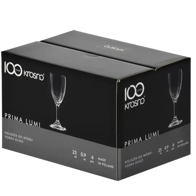 Pohár vodkára Prima Lumi Krosno 25 ml 6 db,4