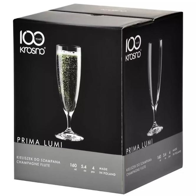 Pohár na šampanské Prima Lumi Krosno 160 ml 4 db,3
