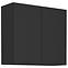 Konyhaszekrény Siena fekete matt 80g-72 2f